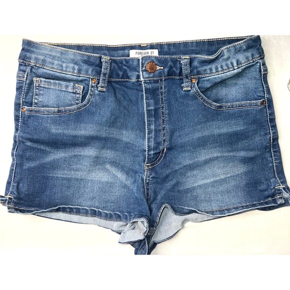 Forever 21 Pants - Forever 21 Womens Denim Jean Shorts Size 29 (8/10) 5 pockets Blue